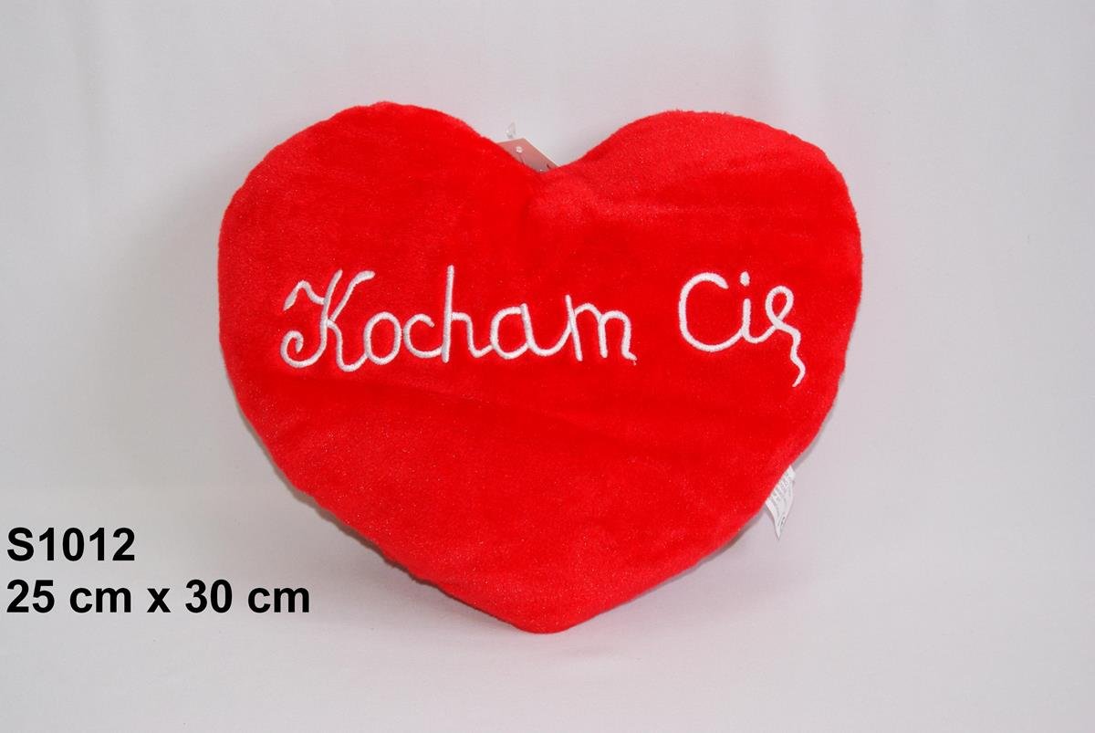 -Pluszak Serce 28cm Sa Cze Aplikacja-Kocham Cie