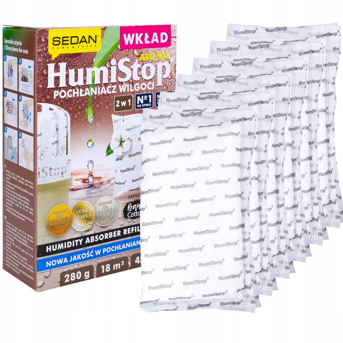 Humistop Wkład Zapas Do Pochłaniacza Wilgoci X 6