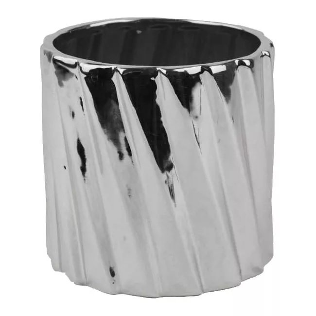 Osłonka Ceramiczna Srebrna Okrągła 13 cm