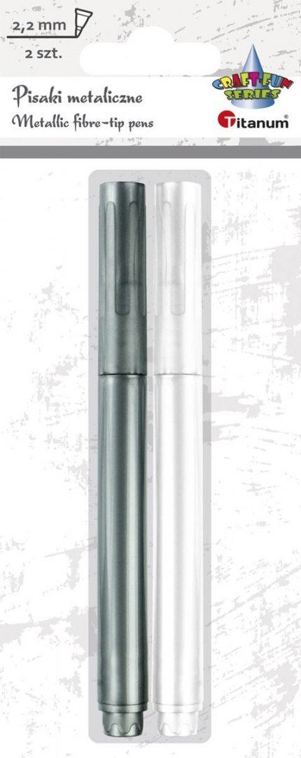 Titanum Pisak metaliczny biały + srebrny -