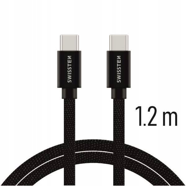 Kabel Swissten Typ C - Typ C Usb 1.2M Black
