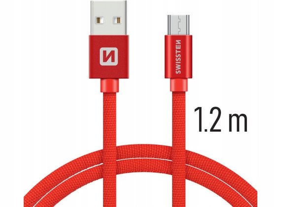 Kabel Swissten Micro Usb 1.2M Red