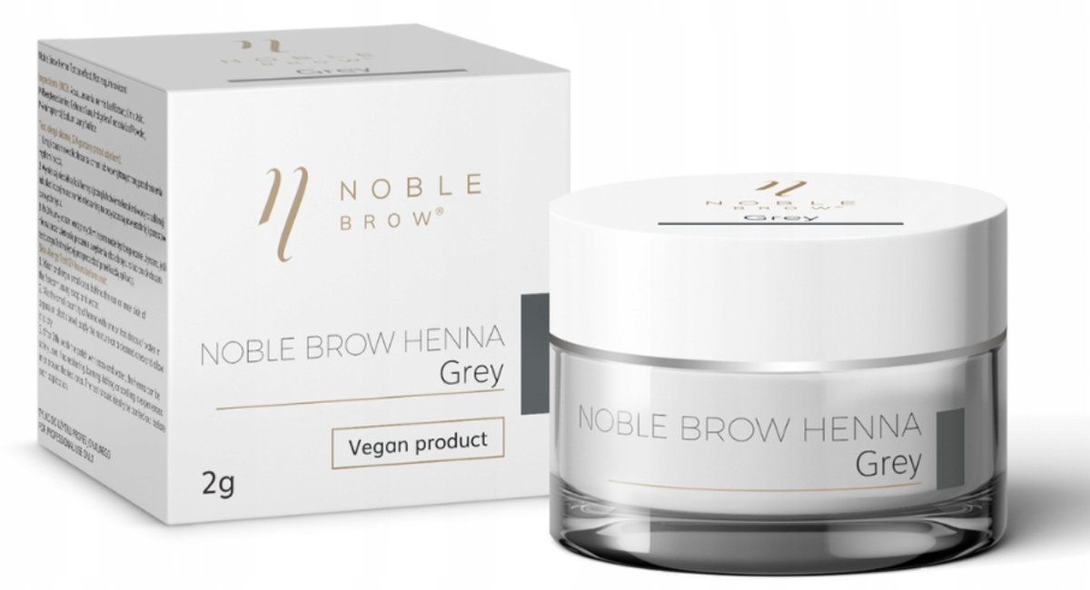 Noble Lashes, Henna pudrowa do brwi, Gray Szara