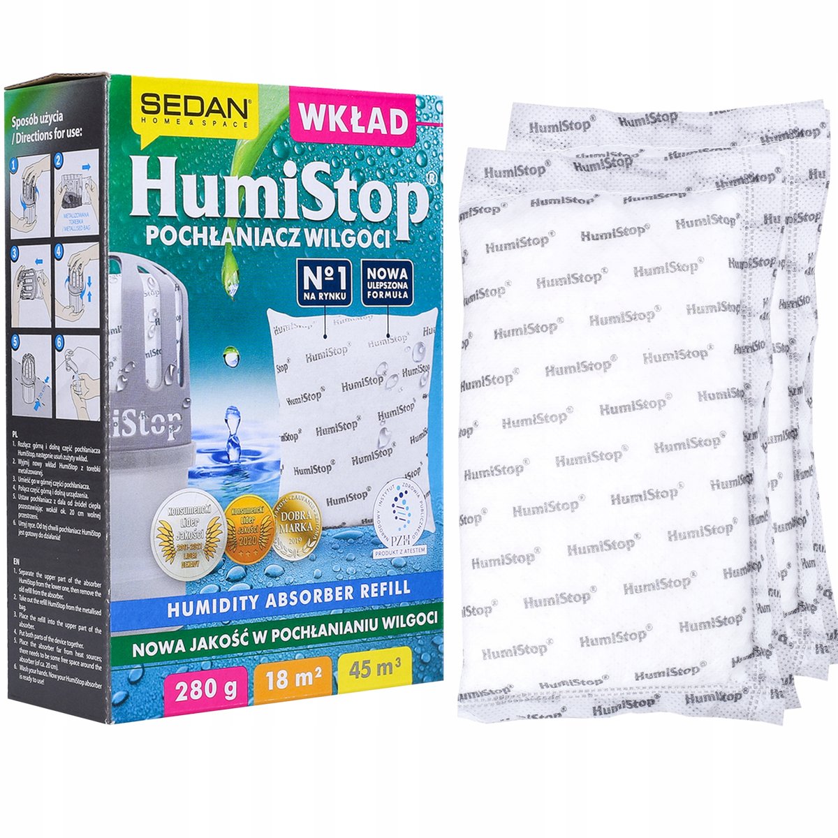 Humistop Wkłady Do Pochłaniacza Wilgoci X 2 Szt