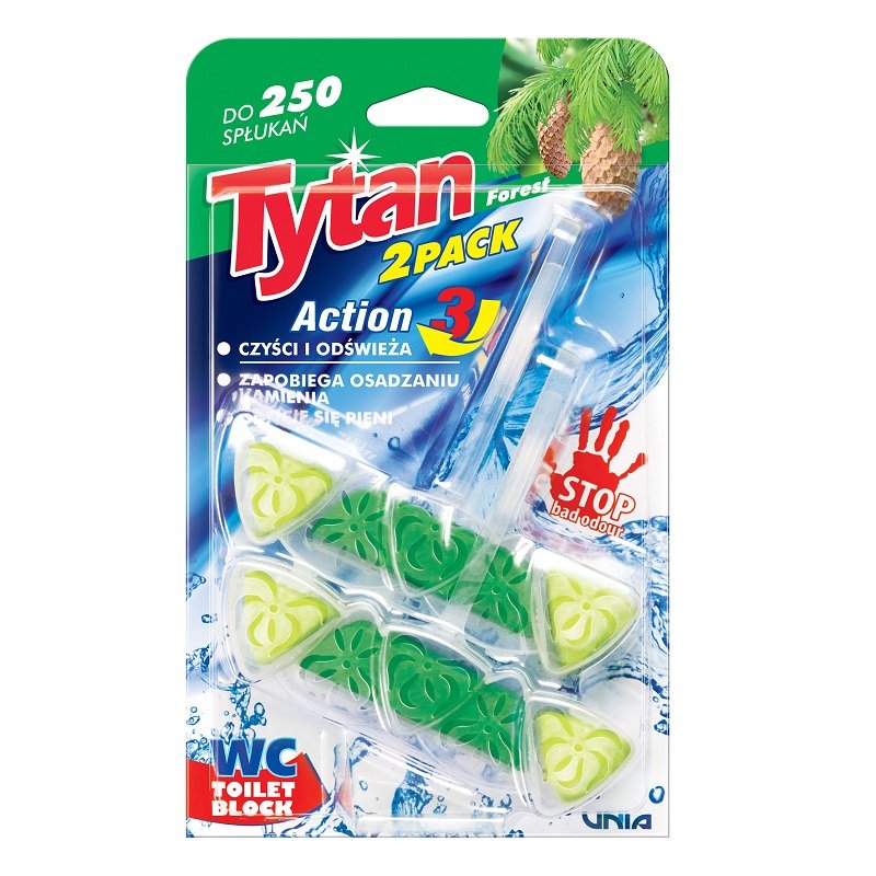 Tytan Zawieszka Do Wc Action3 Forest Duopak 2X 40G