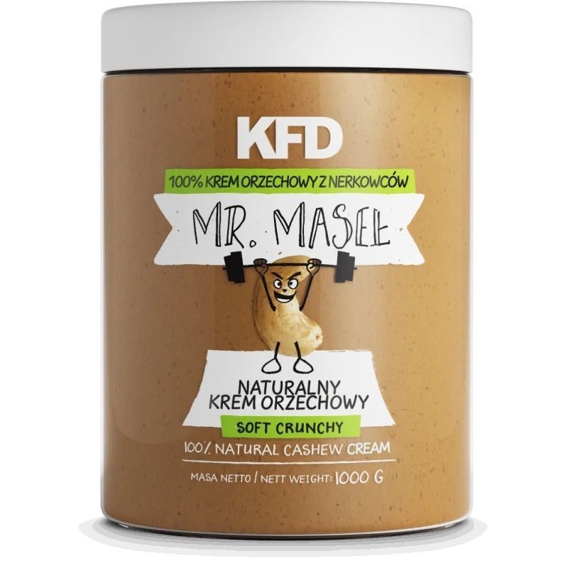 Krem/Masło Orzechowe z Nerkowców Crunchy KFD  1000g