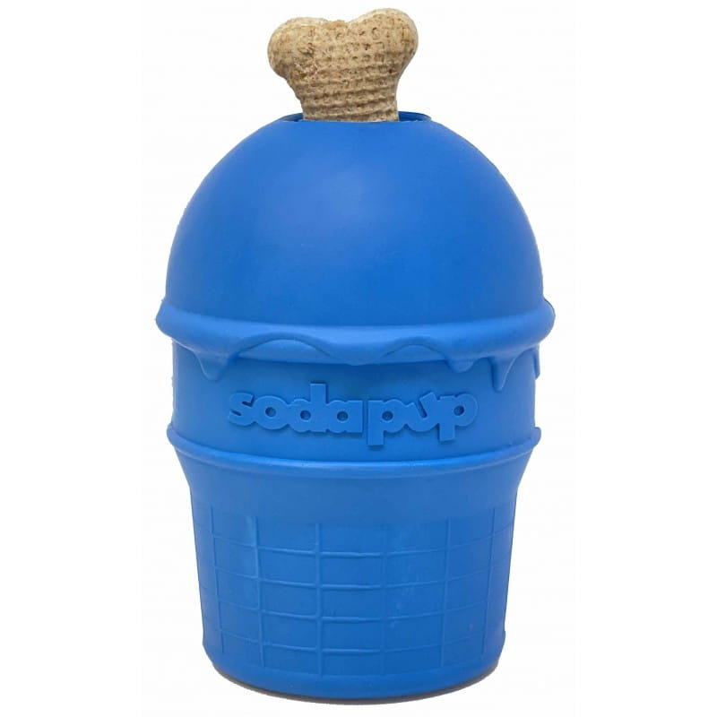 Sodapup - Ice Cream Cone Chew Toy Medium Blue - Zabawka Na Przysmaki Psa
