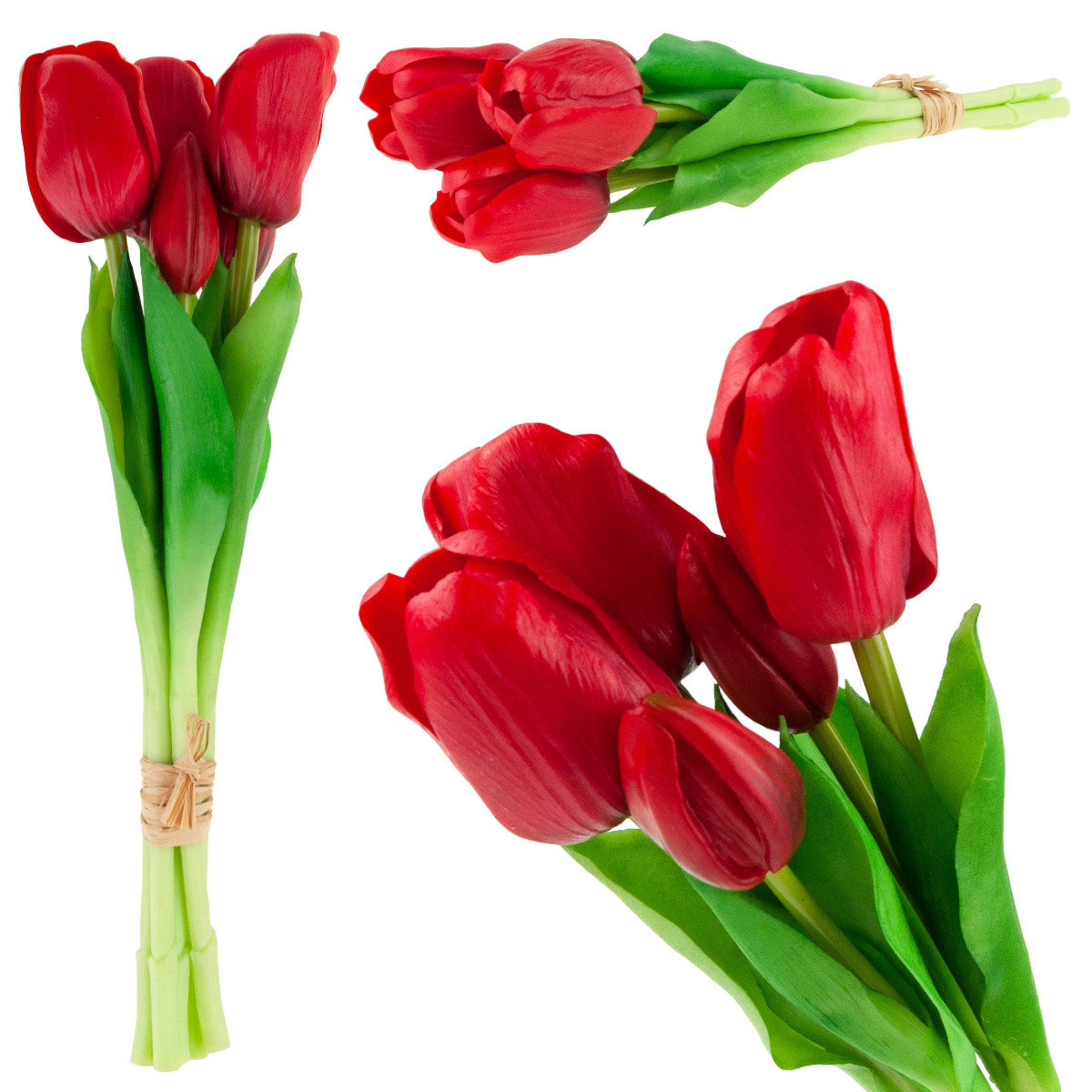 Tulipany Tulipan Bukiet Gumowane 5Szt Jak Żywe