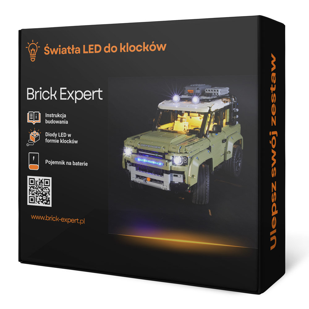 Brick Expert, Oświetlenie LED, do klocków, Land Rover Defender 42110 Technic