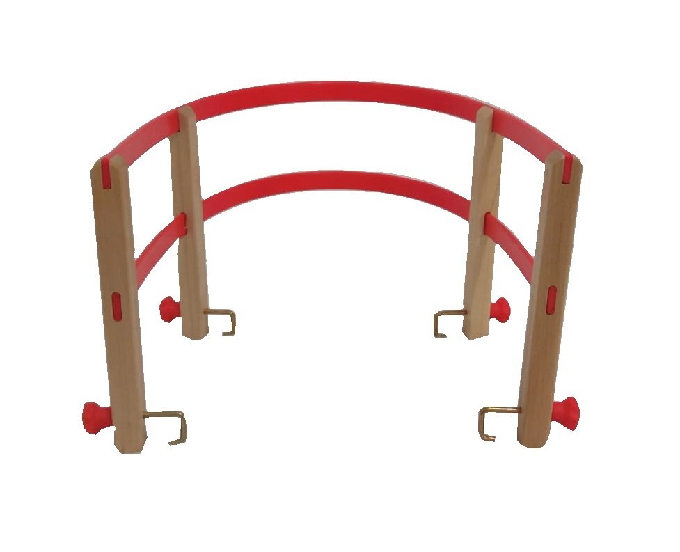 Drewniane oparcie do sanek plastikowe listwy Drewmax AD303 czerwony