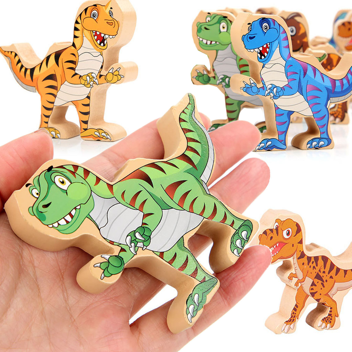 Gra Zręcznościowa Logiczna Klocki Balansujące Dinozary T-Rex Wieża Jhtoy-640