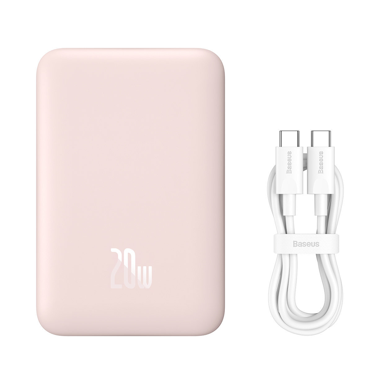 Baseus Powerbank Magnetic Mini 10000mAh 20W (różowy)