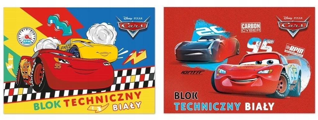 BENIAMIN Blok techniczny A4/10K biały Cars - Beniamin