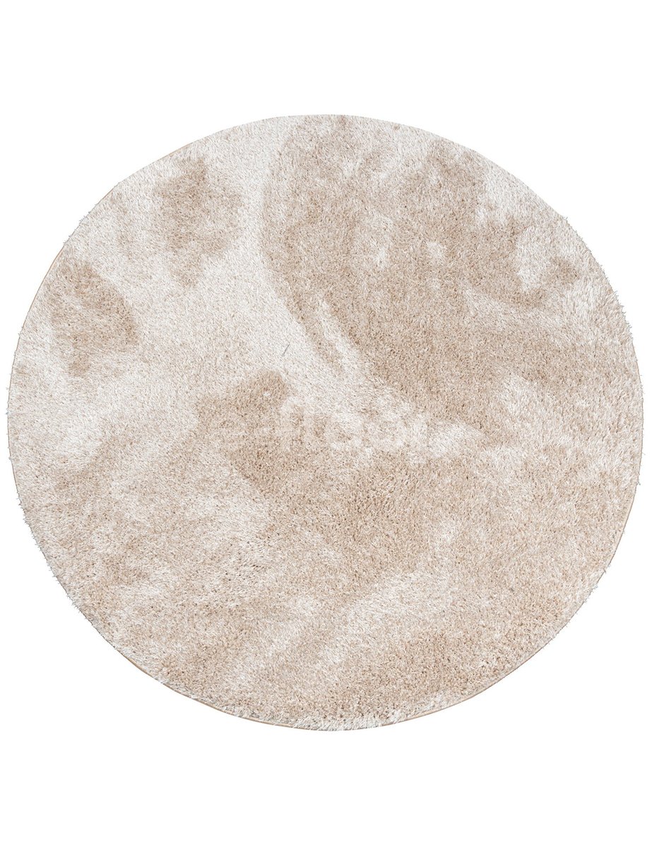 Dywan shaggy Shiny Ivory kremowy okrągły śr. 120 cm