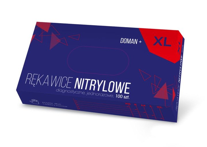 Rękawice Rękawice nitrylowe bezpudrowe XL 100 szt.
