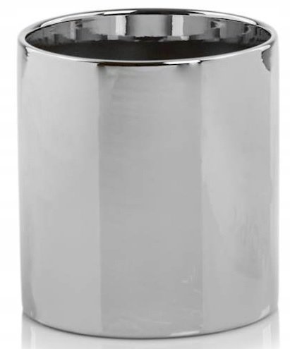 Osłonka ceramiczna srebrna walec 23 cm