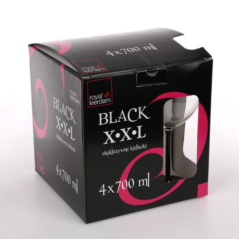 Royal Leerdam XXL BLACK KPL.4 KIELISZKÓW 700ML (0103006384)