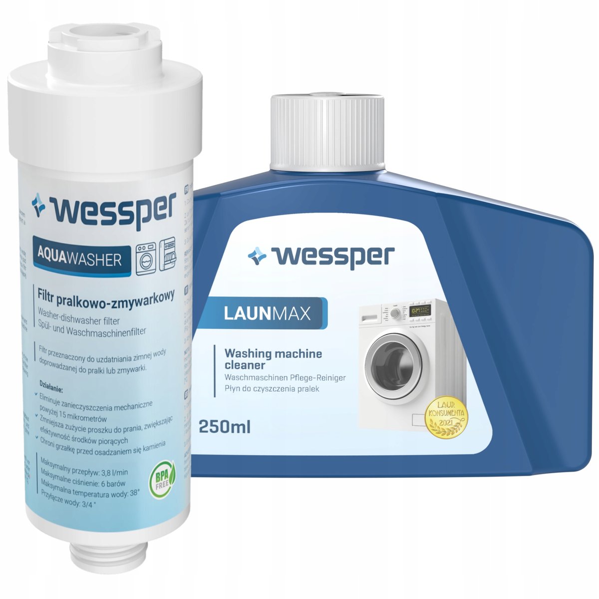 Filtr Wody Do Zmywarki Pralki + Odkamieniacz 250Ml