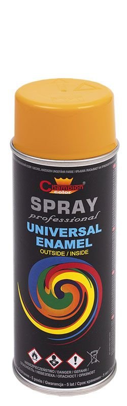 Champion Farba champion uniwersalna 400ml RAL1003 żółta jasna aerozol 5905179471017
