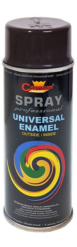 Champion 12x Farba Spray Champion 400ml Czarny 9005 połysk