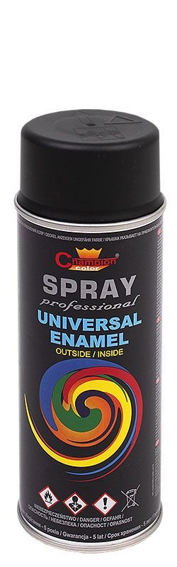 Champion Farba champion uniwersalna 400ml RAL9011 czarna mat aerozol 5905179471253