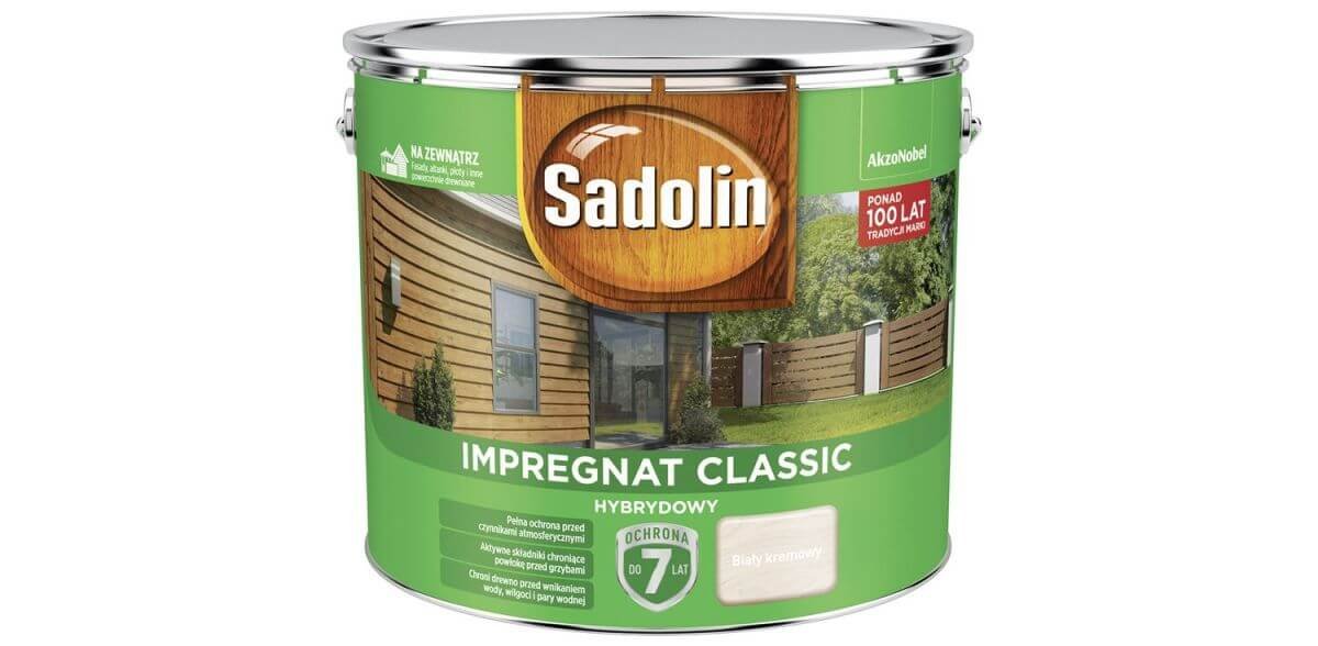 Sadolin Impregnat do drewna Hybrydowy biały kremowy 9 l