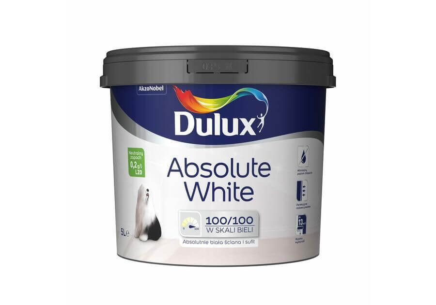 Dulux Emulsja Absolute White 5l