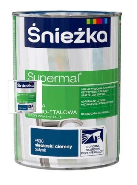 Emalia Olejno-Ftalowa Supermal Popielaty Ciemny 0.8L  Śnieżka