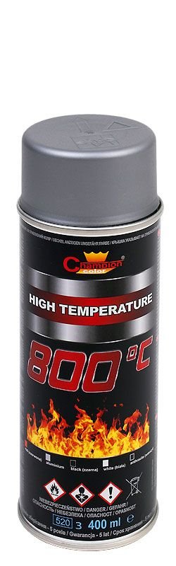 Champion Champion Farba żaroodporna 400ml aluminiowa ral9006 aerozol 5905179470225