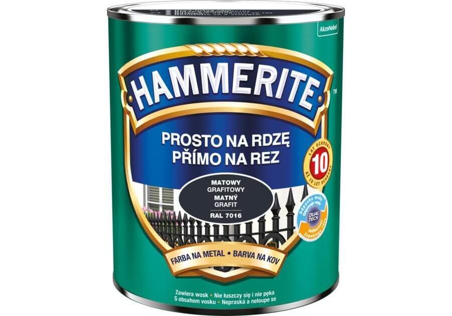 Farba Prosto Na Rdzę Grafitowy Mat 0.7L Hammerite