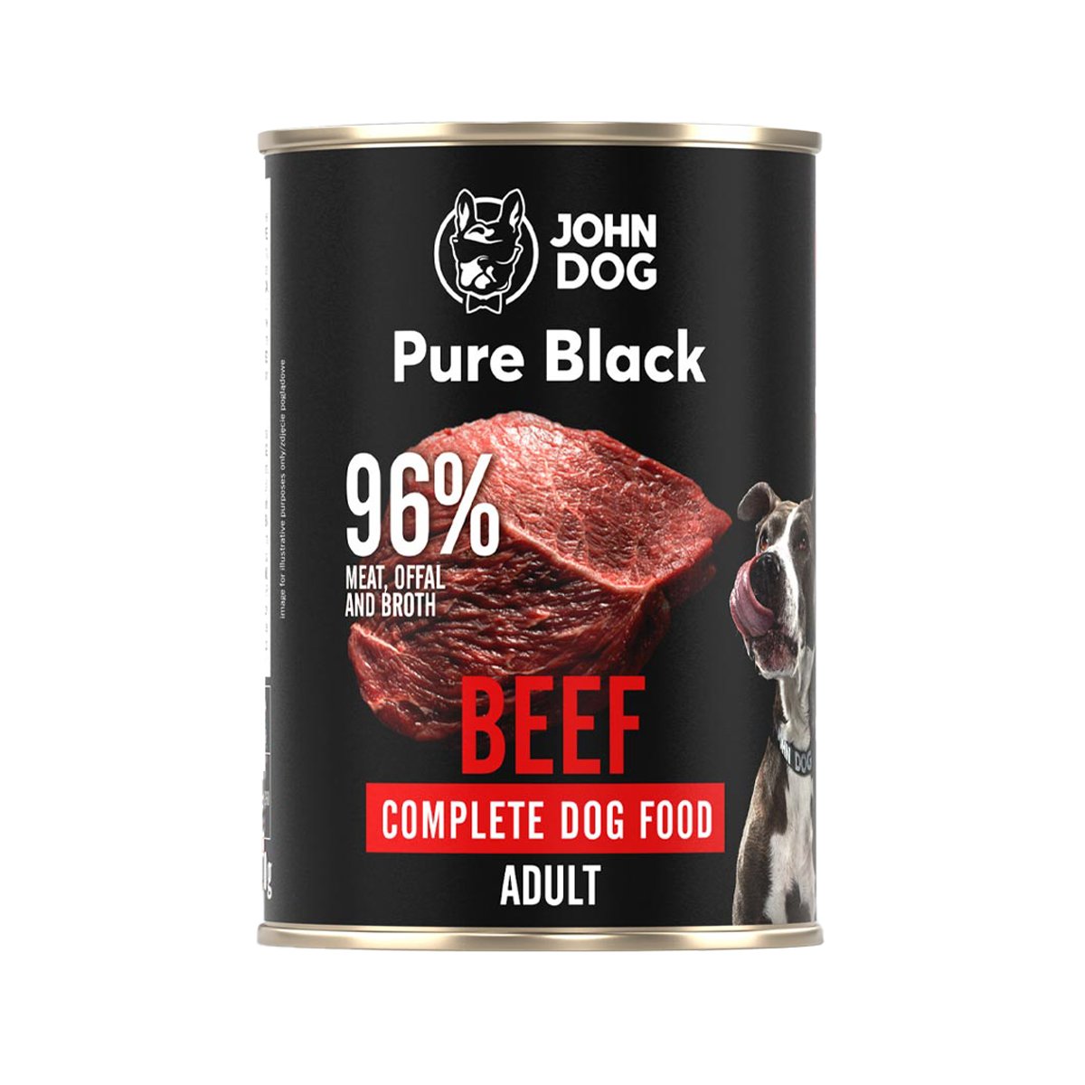 Mokra Karma Dla Psów John Dog Pure Black Z Wołowiny 400 G Dorosłe Psy