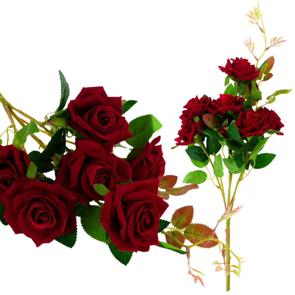 Bukiet 8 Róż Welurowych Czerwonych Jak Żywe Piękne
