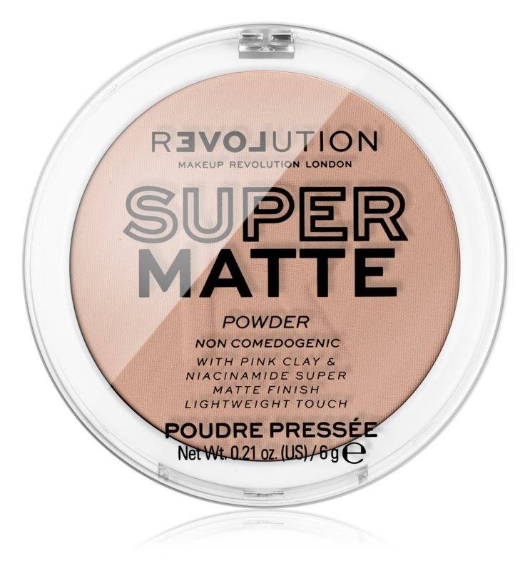 Makeup Revolution Super Matowy Relove Powder) Prasowany 6 g Cień Warm Beige)