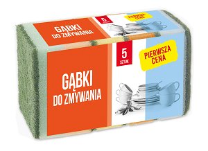 Gąbki do zmywania Dwustronne Fixi 5szt.