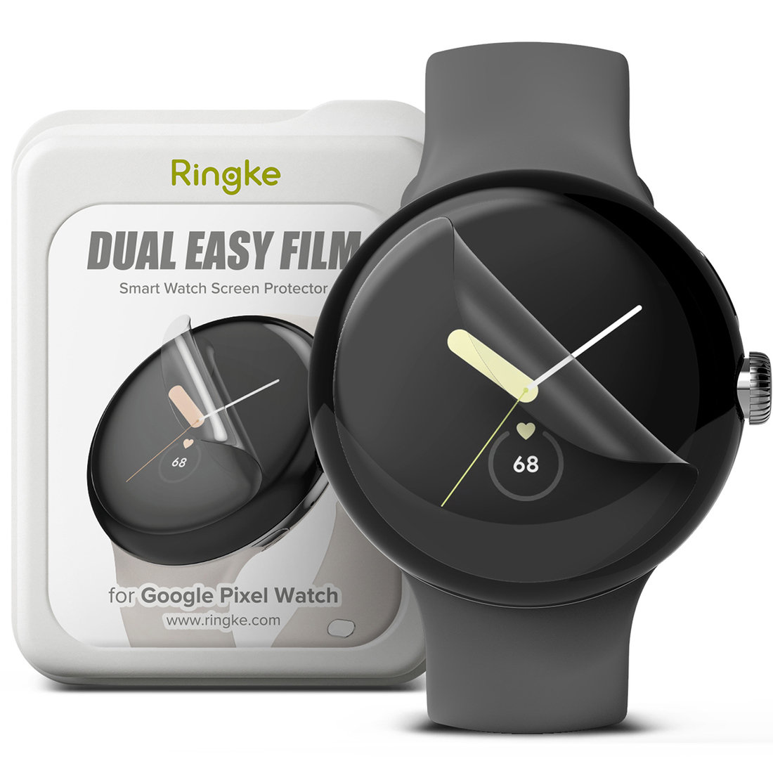 Ringke Dual Easy Film 3x folia Google Pixel Watch na ekran zegarka
