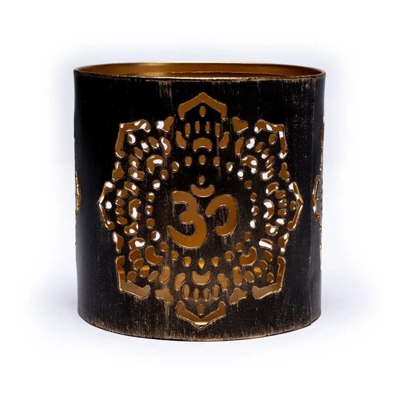 Świecznik czarny Ohm Mandala