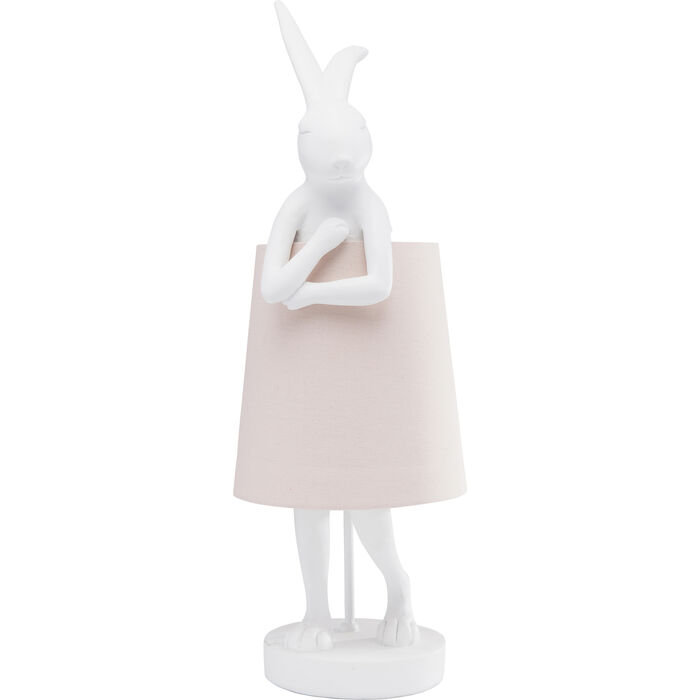 KARE Animal Rabbit lampa stołowa biała/różowa
