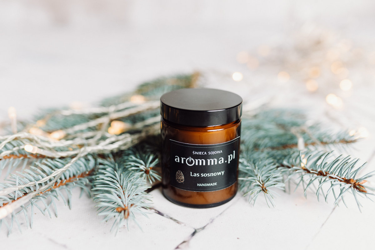 Świeca Sojowa 100% Las Sosnowy 180 Ml - Aromma