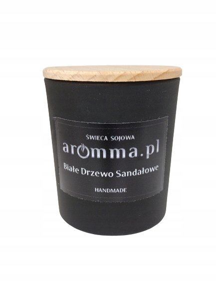 Świeca Sojowa 100% Białe Drzewo Sandałowe 180 Ml Z Wieczkiem - Aromma