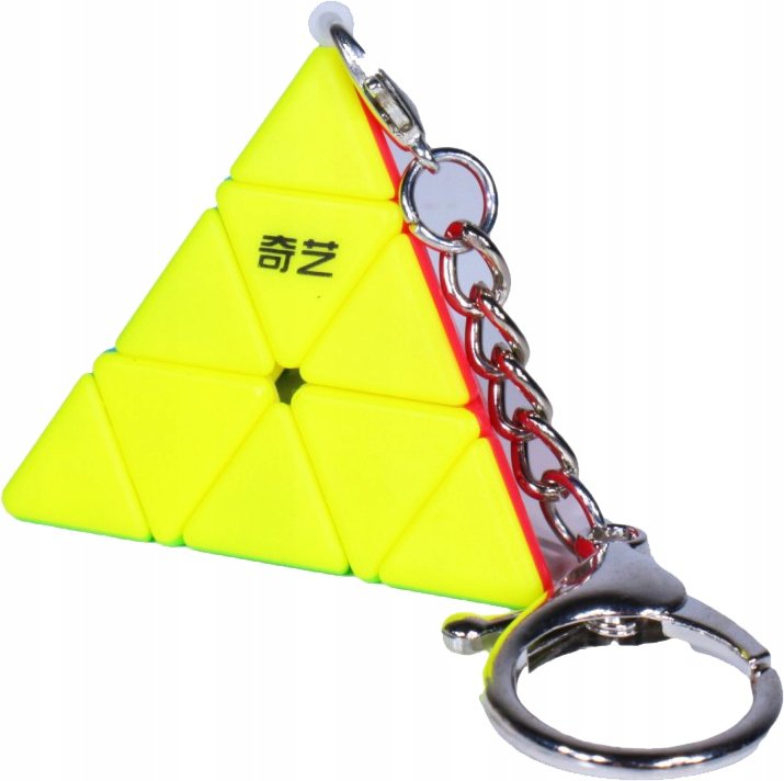 Oryginalny Brelok Kostka Rubika Qiyi Pyraminx 30mm + Podstawka
