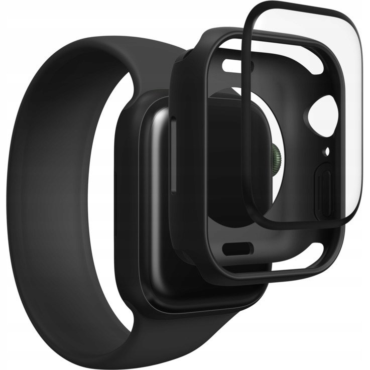 Zagg Szkło ochronne z bumperem Glass Fusion 360 Apple Watch 8/7 41 mm czarne / przezroczyste