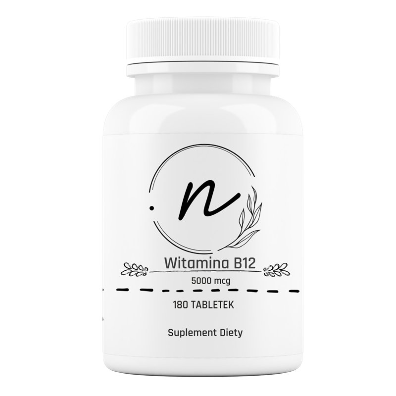 NaturePro, Witamina B12 Metylokobalamina 5000 mcg, 180 tabl.