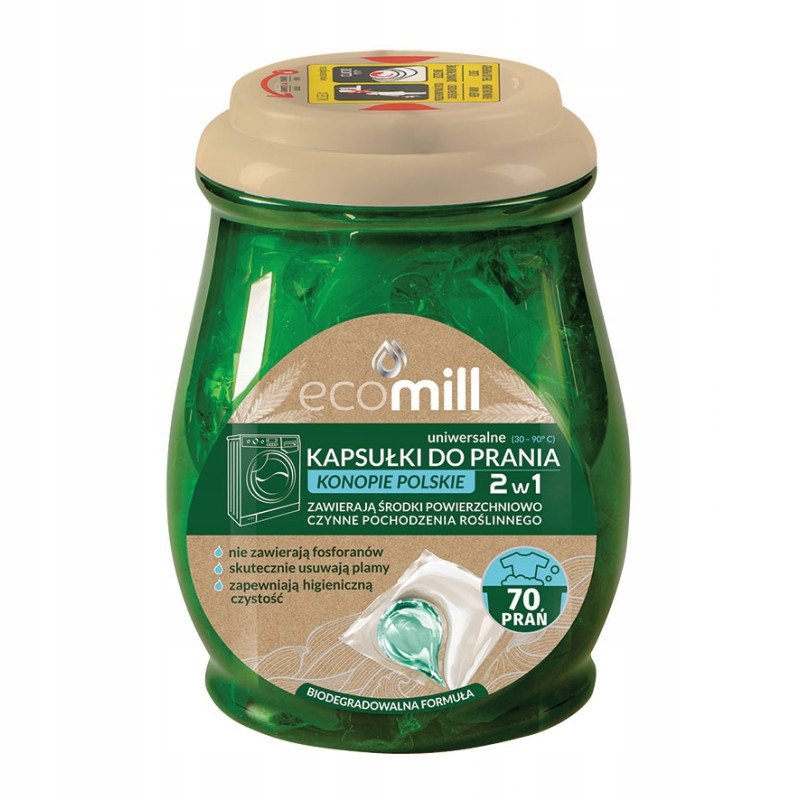 Ecomill Kapsułki Do Prania Konopie Polskie 70 szt