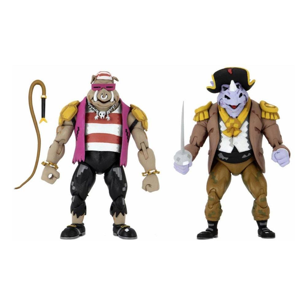 Pirate Rocksteady I Bebop 18 cm Neca Żówie Ninja