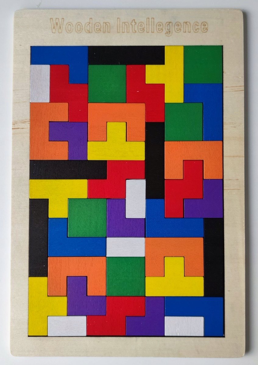 Klocki Drewniane Układanka Tetris 40 Elem Tangram