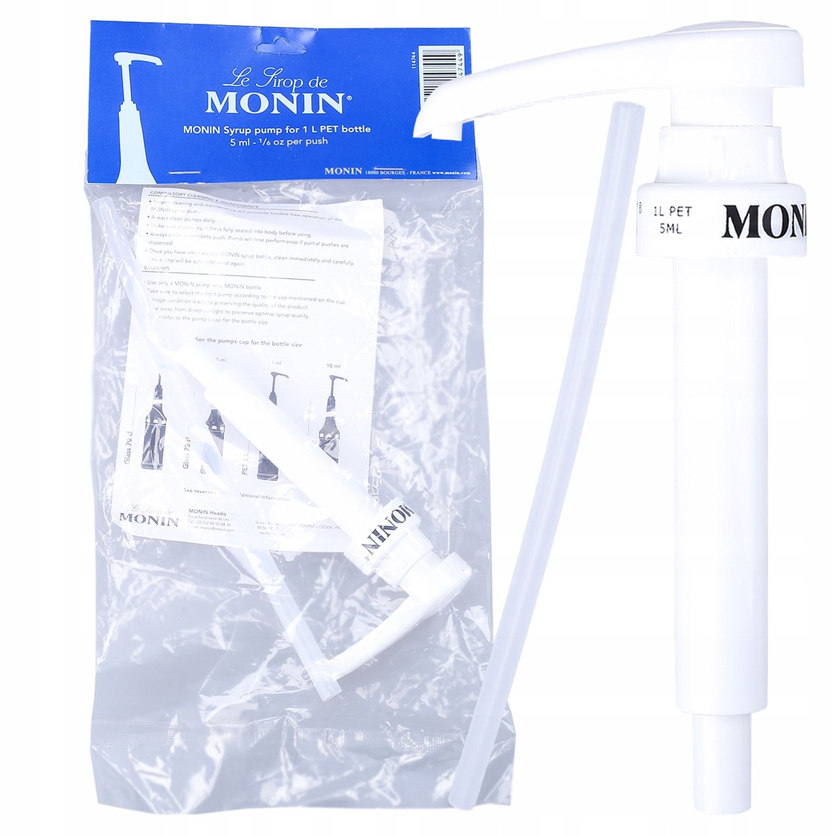 MONIN Pompka 5 ml do syropów PET 1l 915007 sc-915007