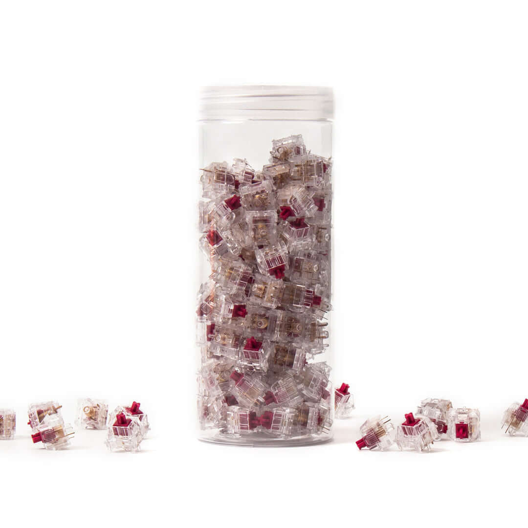 Switche Do Klawiatury Mechanicznej Kailh Crystal Burgundy Pro Linear Switch 110 szt.