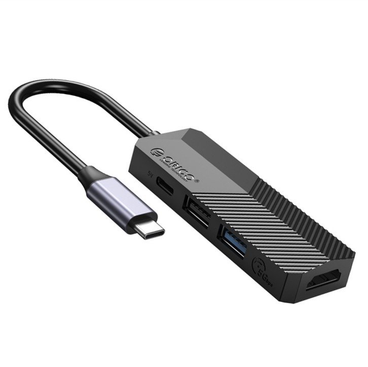 Orico Aktywny Hub Usb-C 4W1, Hdmi 4K@30Hz, Pd 55W