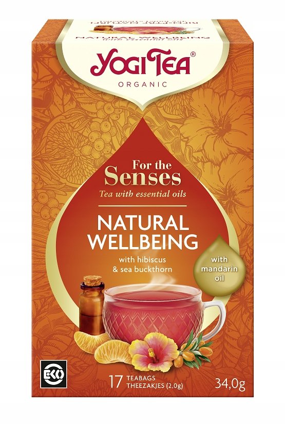 Yogi Tea Herbatka dla Zmysłów na Dobre Samopoczucie z Olejkiem z Mandarynki BIO 37g -