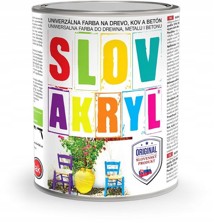 Farba Akrylowa Do Domków Drewnianych Szary; 0,75 L